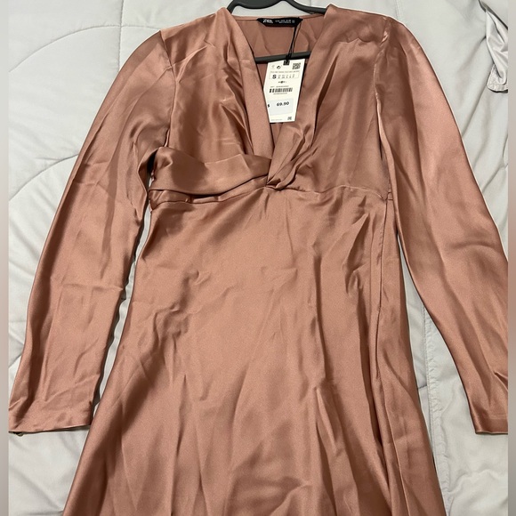 Zara KNOTTED NECKLINE DRESS - Picture 6 of 7